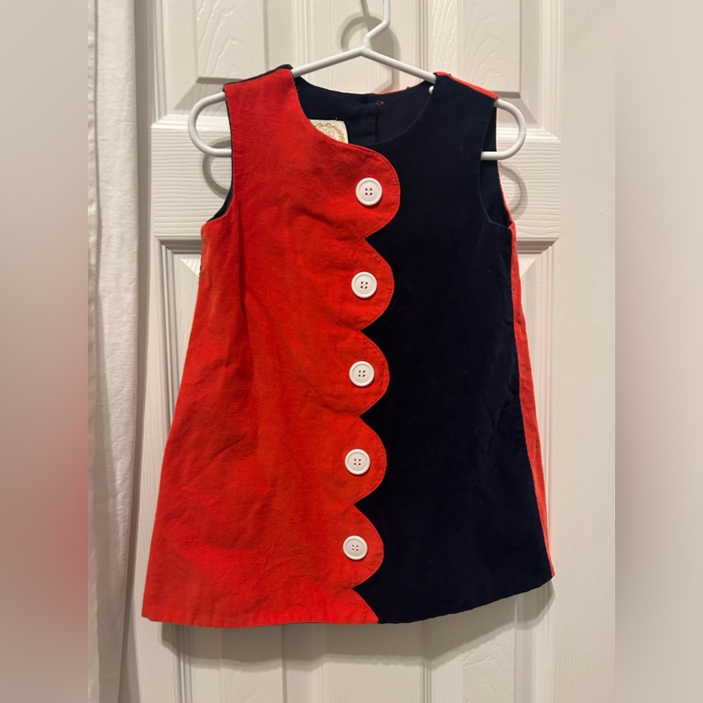 Red and navy corduroy Beaufort bonnet Company 4t